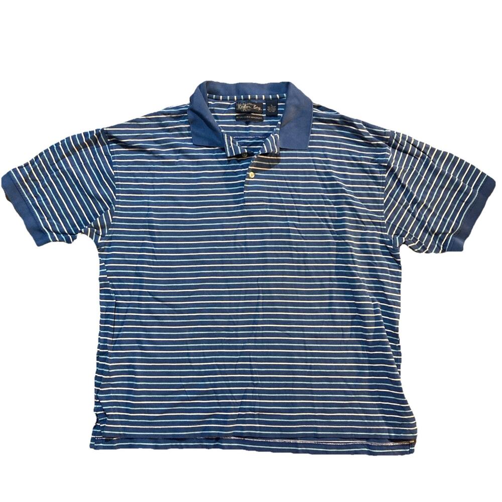 VINTAGE Keeler Bay Golf Polo Shirt Adult XL 2Ply Double Mercerized Cotton Y2K